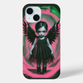 Gothic Wing Girl Halloween Art iPhone / iPad case (Achterkant)