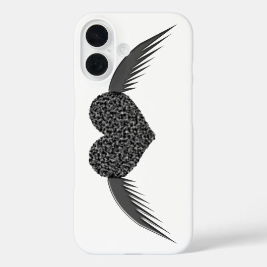 Gothic Winged Love Heart Case-Mate iPhone Case (Achterkant)
