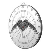Gothic Winged Love Heart Dart Board Dartbord (Voorkant Rechts)