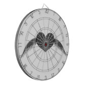 Gothic Winged Love Heart Dart Board Dartbord (Voorkant Links)