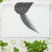 Gothic Winged Love Heart Kitchen Towel Theedoek (Gevouwen)