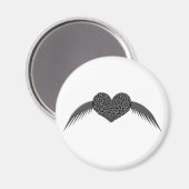 Gothic Winged Love Heart Magnet (Voorkant / Achterkant)