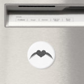 Gothic Winged Love Heart Magnet (Insitu (Vaatwasser))