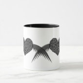 Gothic Winged Love Heart Mok (Midden)