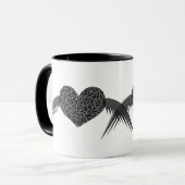 Gothic Winged Love Heart Mok (Voorkant links)