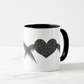 Gothic Winged Love Heart Mok (Voorkant rechts)