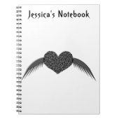 Gothic Winged Love Heart  Notitieboek (Voorkant)