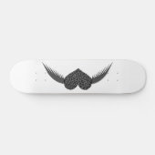 Gothic Winged Love Heart Skateboard (Horizontaal)