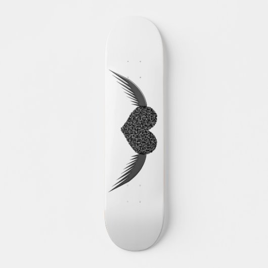 Gothic Winged Love Heart Skateboard (Voorkant)