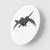 Gothic Winged Love Heart Wall klok (Hoek)