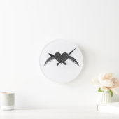 Gothic Winged Love Heart Wall klok (Huis)