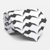 Gothic Winged Love Hearts Stropdas (Opgerold)