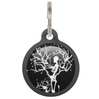 Gothic Winter Skeleton Pet ID Tag Huisdierpenning