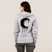 Gothic Witch Black Dripping Moon Silhouette Hoodie (Achterkant volledig)