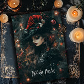 Gothic Witch Christmas Kaart