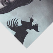 Gothic Witch Decoupage Tissuepapier (Detail)