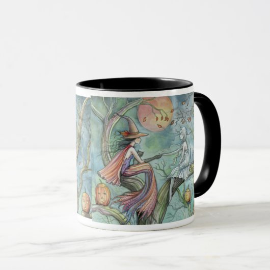 Gothic Witch Ghost Halloween Mok (Voorkant rechts)