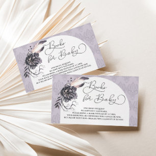 Gothic Witch Halloween Baby shower Boek Aanvraag Informatiekaartje