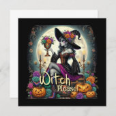 Gothic Witch Halloween Fantasy Art Grocery Bag (Voorkant / Achterkant)