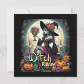 Gothic Witch Halloween Fantasy Art Grocery Bag (Voorkant)