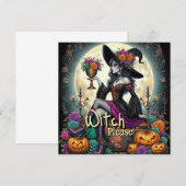 Gothic Witch Halloween Fantasy Art Grocery Bag (Voorkant / Achterkant)