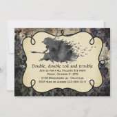 Gothic Witch Halloween Party Invitation Kaart (Voorkant)