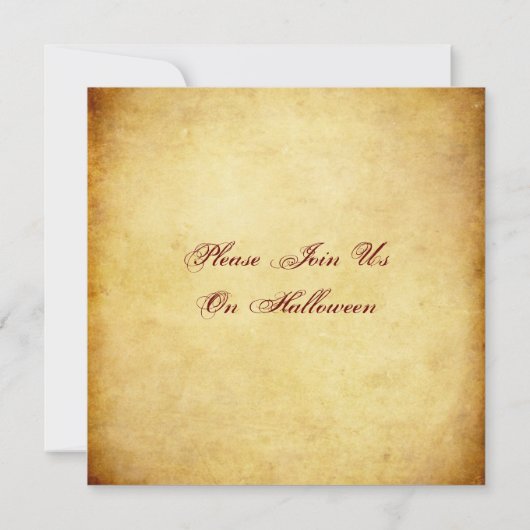 Gothic Witch Halloween Party Invitation Kaart (Achterkant)