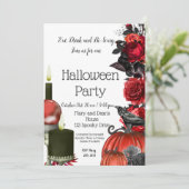 Gothic, Witch Halloween Uitnodiging (Staand voorkant)