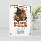 Gothic Witch Laarzen Halloween Kaart (Staand voorkant)