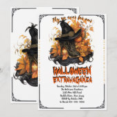 Gothic Witch Laarzen Halloween Kaart (Voorkant / Achterkant)