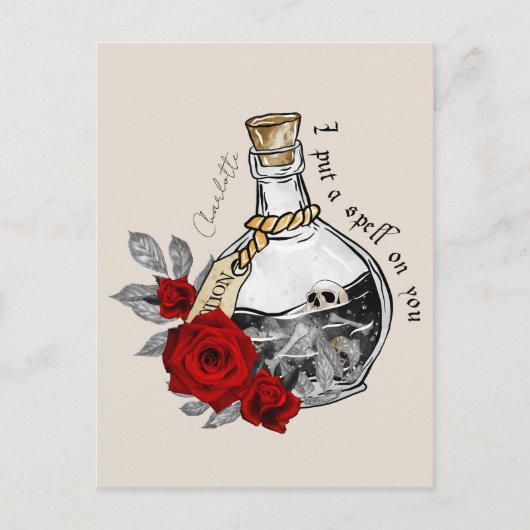 Gothic Witch Love Potion Briefkaart (Voorkant)