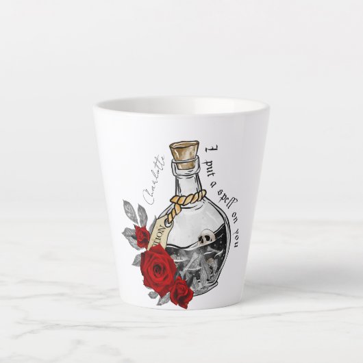 Gothic Witch Love Potion Latte Mok (Voorkant)