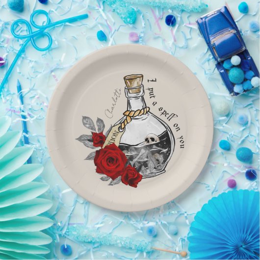 Gothic Witch Love Potion Papieren Bordje (Feest)