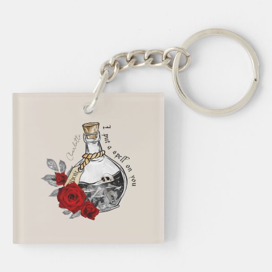 Gothic Witch Love Potion Sleutelhanger (Achterkant)
