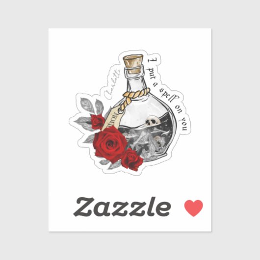 Gothic Witch Love Potion Sticker (Vel)