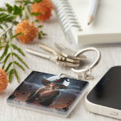 Gothic Witch Magic Onderzetter Sleutelhanger (Voorkant Rechts)