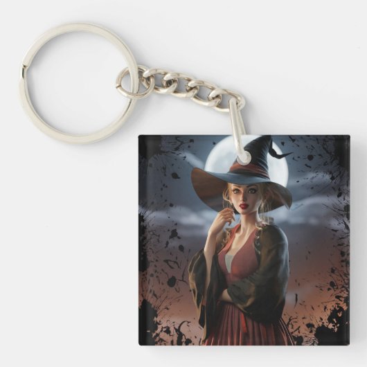 Gothic Witch Magic Onderzetter Sleutelhanger (voorkant)
