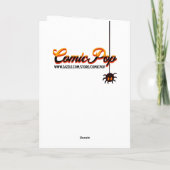 Gothic Witch thema Halloween Kaart (Achterkant)