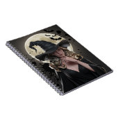 Gothic Witch Volle Maan Notitieboek (Rechterzijde)