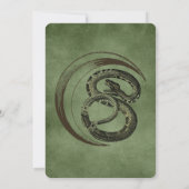 Gothic Witch Wicca Grimoire Ephemeral Wedding Kaart (Achterkant)