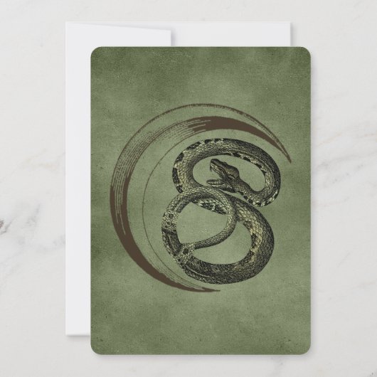 Gothic Witch Wicca Grimoire Ephemeral Wedding Kaart (Achterkant)