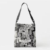 Gothic Witch Witchcraft Apothecary Tarot Kaarten Crossbody Tas (Achterkant)