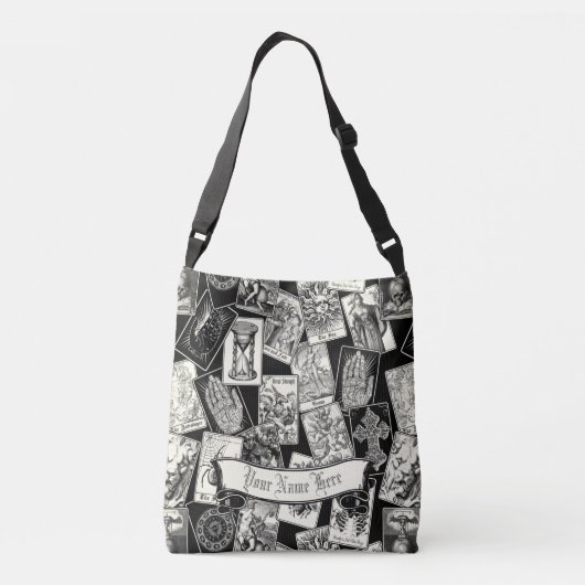 Gothic Witch Witchcraft Apothecary Tarot Kaarten Crossbody Tas (Achterkant)