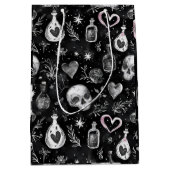 Gothic Witchcraft Love Potion Schedel harten Medium Cadeauzakje (Voorkant)