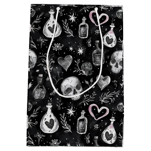 Gothic Witchcraft Love Potion Schedel harten Medium Cadeauzakje (Achterkant)