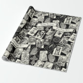 Gothic Witchcraft Tarot Kaarten Victoriaans Gothic Cadeaupapier (Uitgerold)