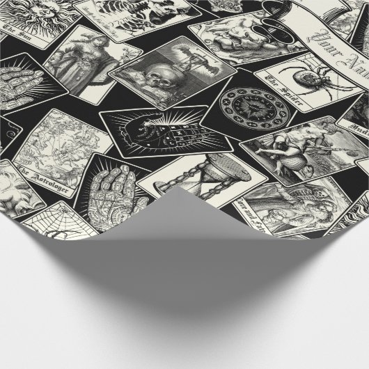 Gothic Witchcraft Tarot Kaarten Victoriaans Gothic Cadeaupapier (Hoek)