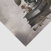 Gothic Witchery | Antique Spellbooks With Skull Tissuepapier (Detail)