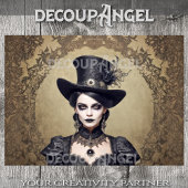 Gothic Witch's Elegance - Decoupage - Tissuepapier