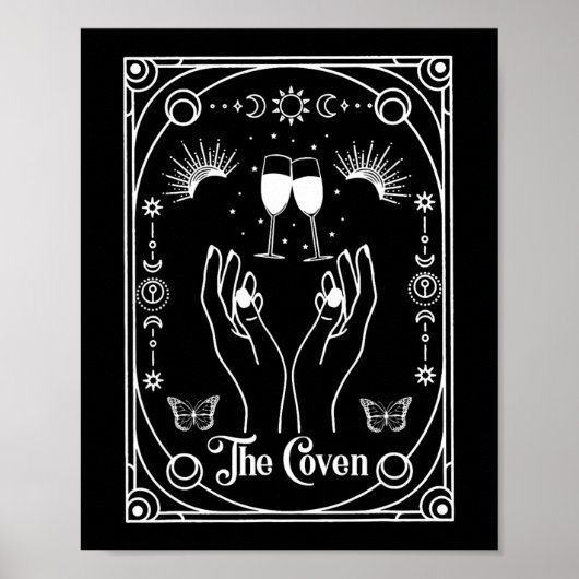 Gothic Witchy Coven Bruid Tarot Halloween Bachelor Poster (Voorkant)